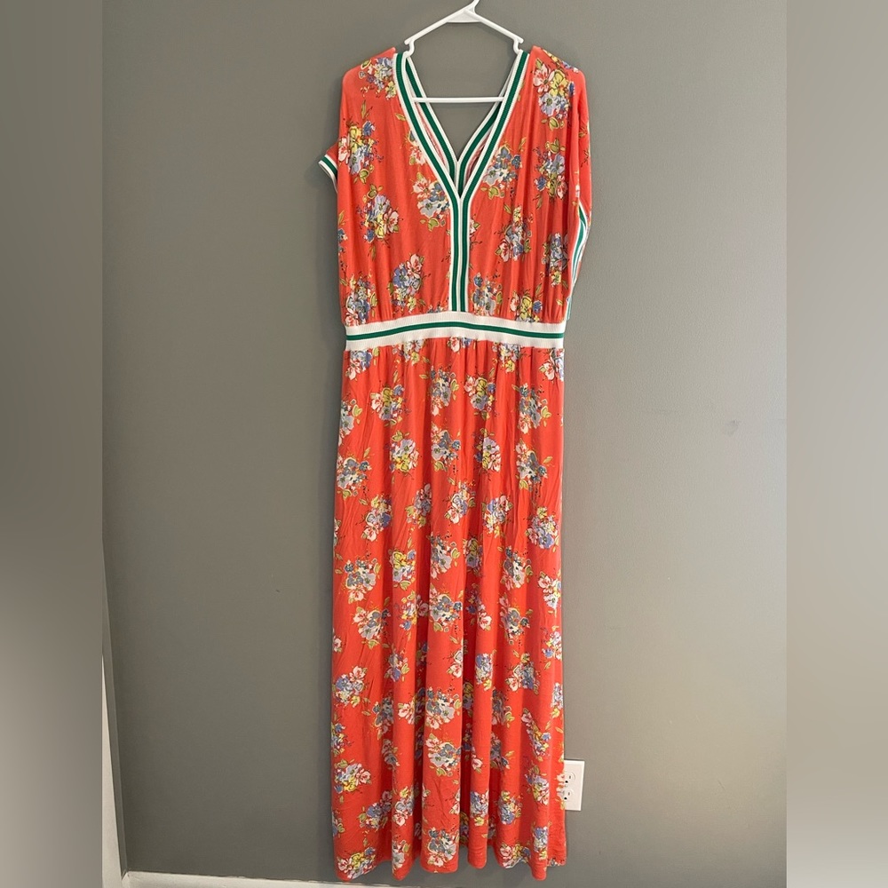 Matilda Jane Floral Maxi Dress - Red and Green